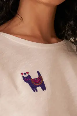 tee-shirt hivy ecru — photo 3