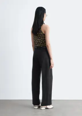 Pantalon habillé en lin - Noir — photo 5