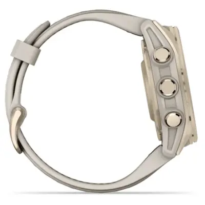 Garmin Fenix 8 Amoled 43mm Verre Sapphire lunette Soft Gold bracelet gris cendré 010-02903-11 — photo 5