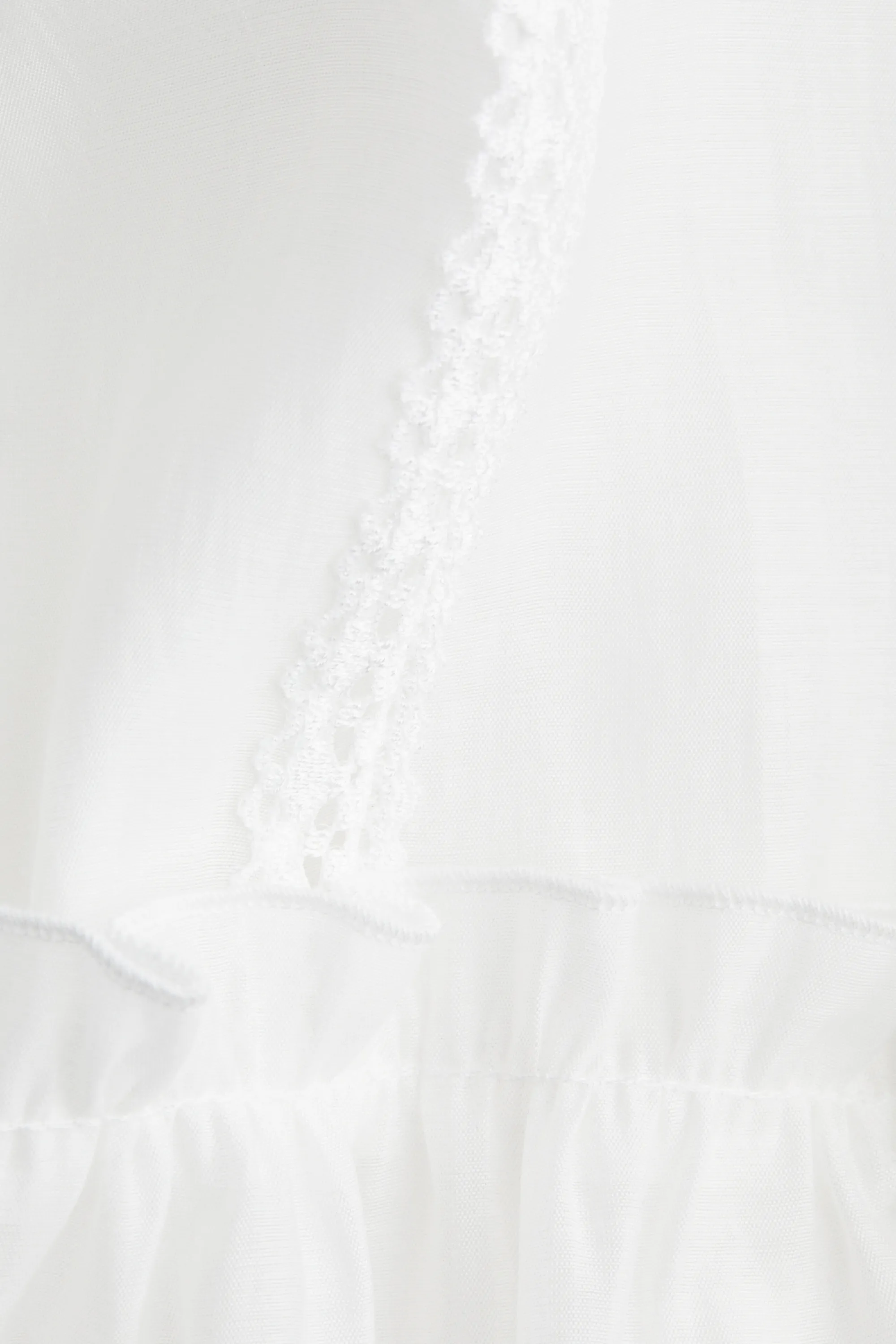 Blouse péplum avec dentelle - White