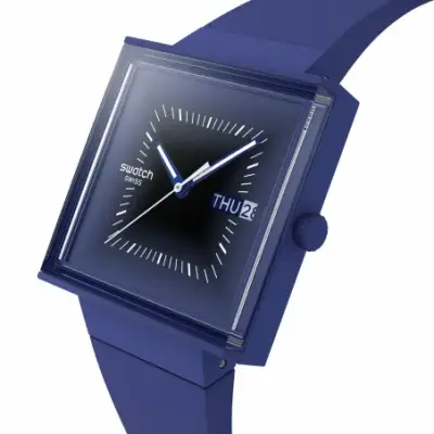 Montre Swatch What If SO34N700 - SQUARELY BLACKLIGHT — photo 3