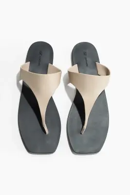 Sandales en cuir - Beige clair — photo 2