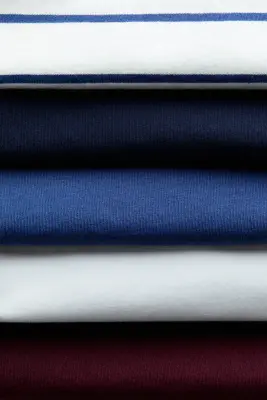 Lot de 5 T-shirts en coton - Bleu/rouge/blanc — photo 1