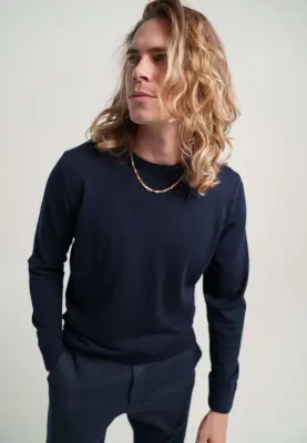 Le pull fin - Bleu marine — photo 4