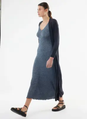 Robe en viscose et fibre irisée — photo 3