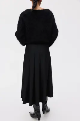Jupe midi plissée - Noir — photo 4