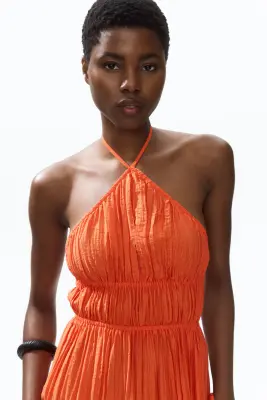 Robe dos nu à étages - Orange vif — photo 1