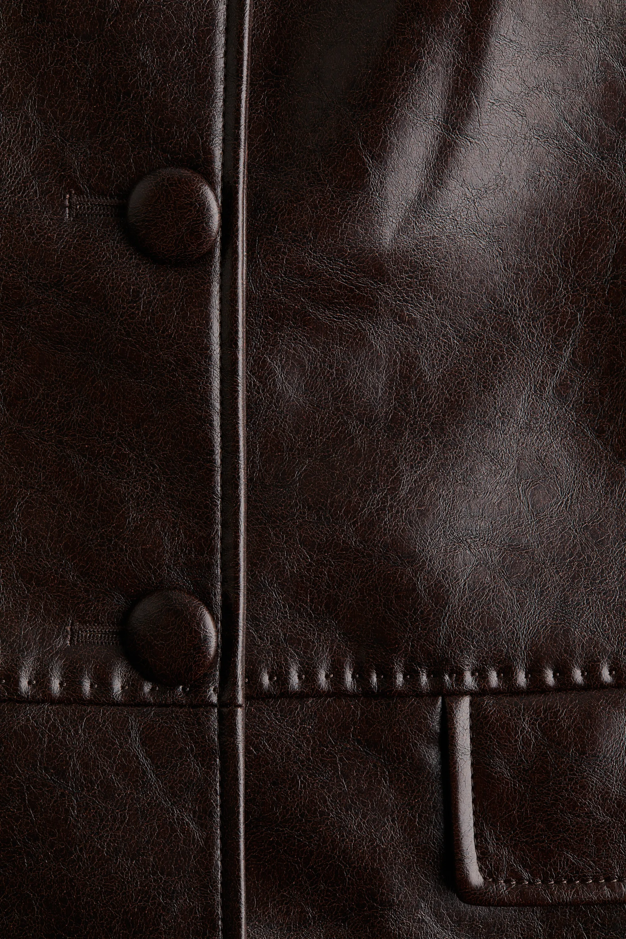 Veste en tissu enduit - Marron foncé