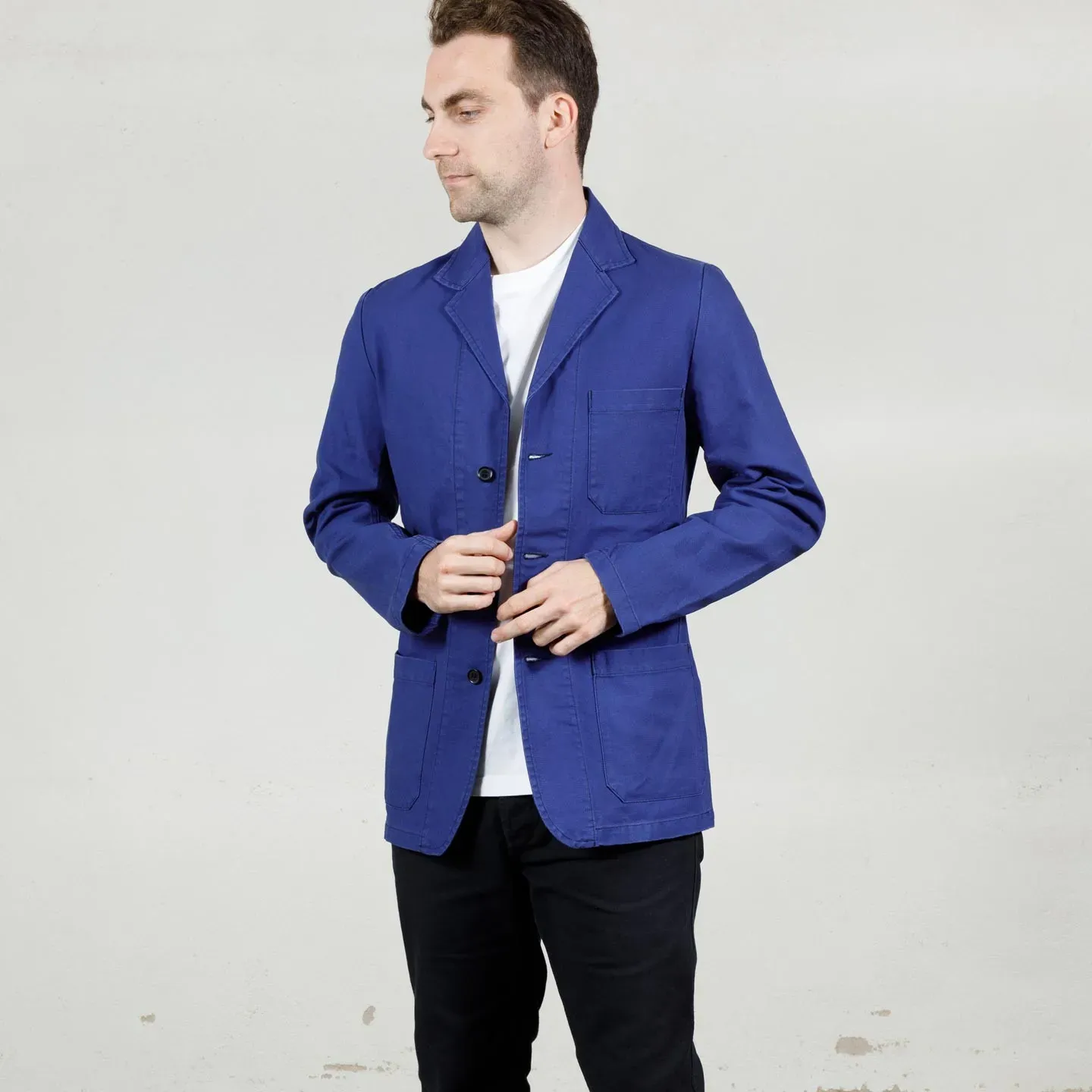 Veston workwear en croisé en coton bio 1G/24 - Hydrone