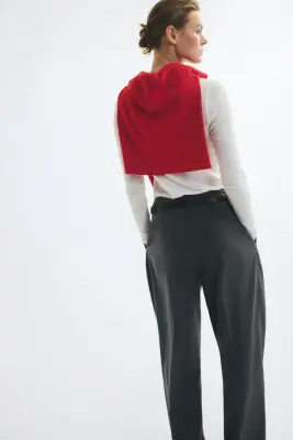Pantalon chic avec ceinture - Gris foncé — photo 4
