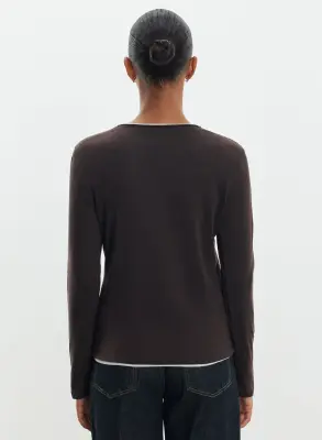 T-shirt en coton organique et cachemire — photo 2
