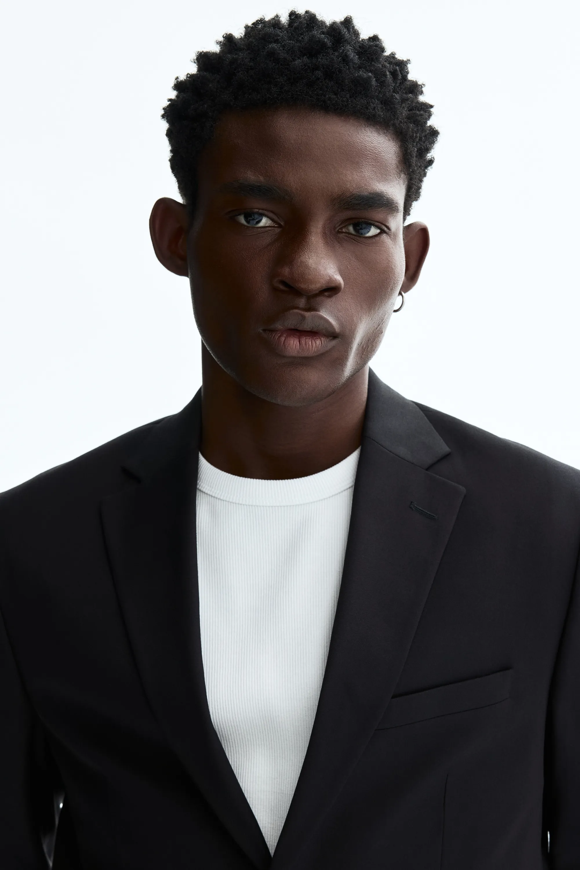 Veste Regular Fit à fermeture droite - Noir