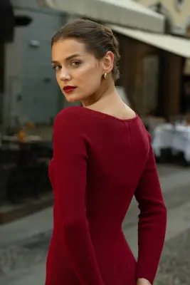 Vanessa Knit Dress - Red — photo 5