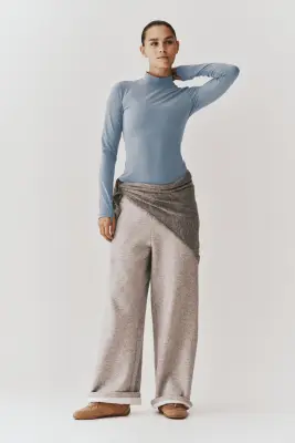 Top de sport chaud à col cheminée SoftMove™ - Argile froid — photo 1