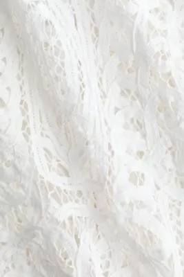 Blouse oversize façon crochet - Blanc — photo 5