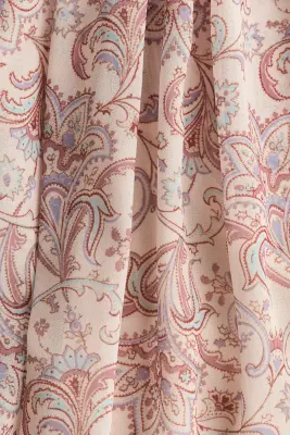 Robe tunique oversize - Beige clair/motif cachemire — photo 4