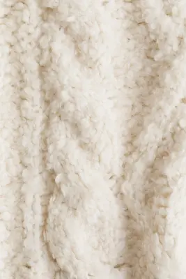 Pull en maille torsadée - Crème — photo 4