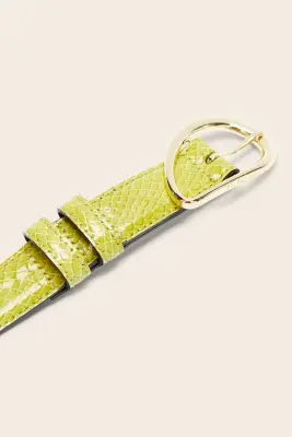 Ceinture Basma vernis embossé anis — photo 5