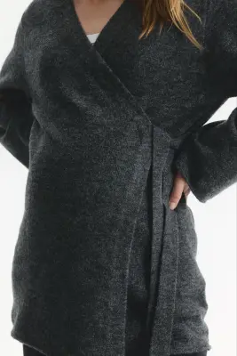 MAMA Gilet croisé Before & After - Gris foncé chiné — photo 1
