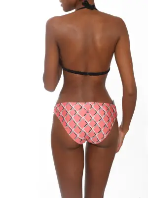 Culotte de maillot de bain motif losanges rose blanc gris Prix boutique 550€ Taille XS/S — photo 5