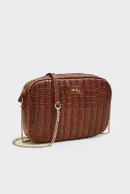 Sac Grand César cognac embossé — photo 3