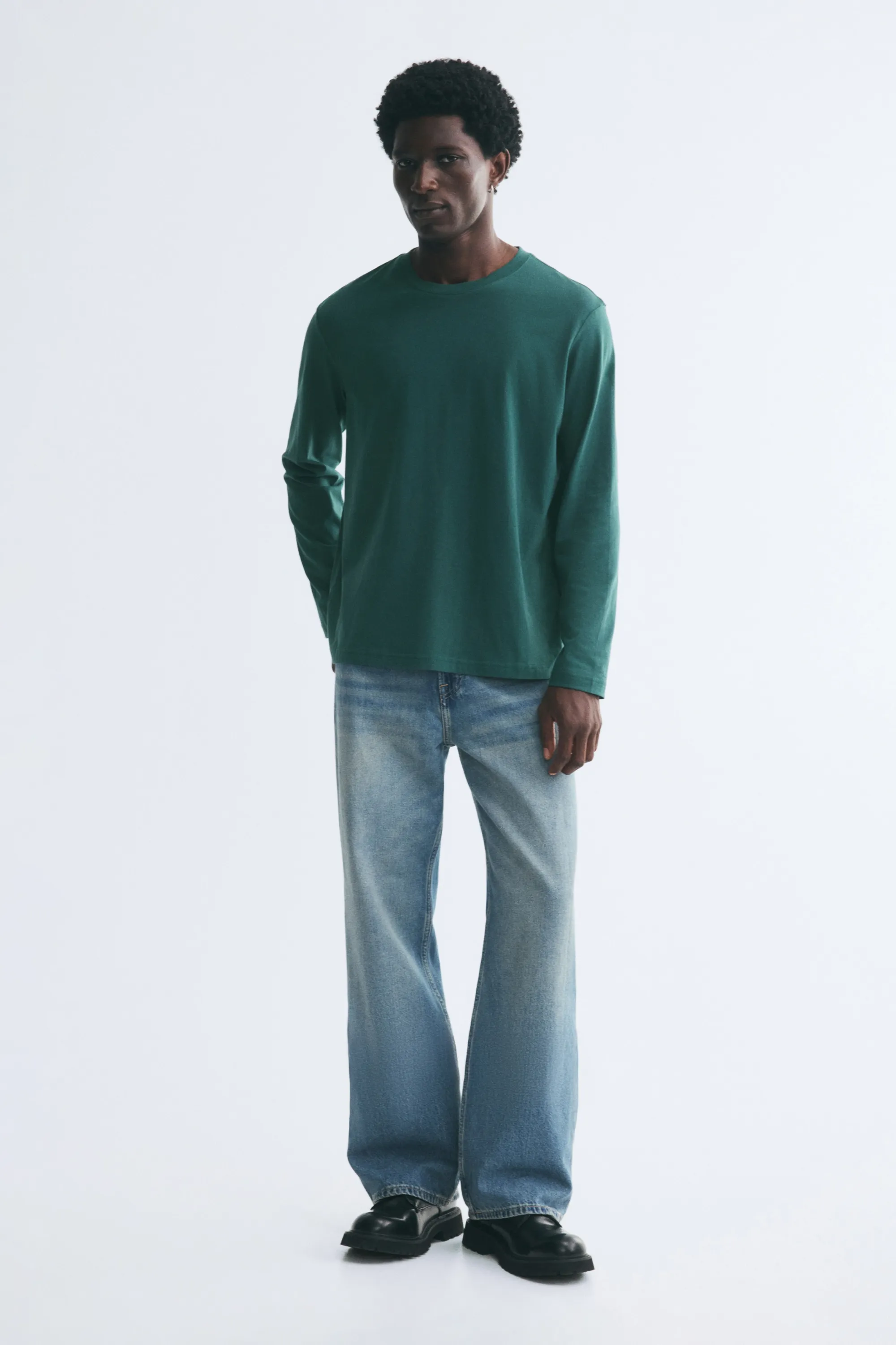 T-shirt Regular Fit en jersey - Vert