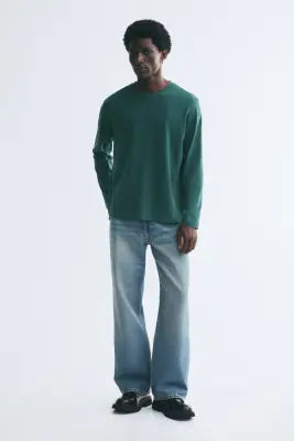 T-shirt Regular Fit en jersey - Vert — photo 1