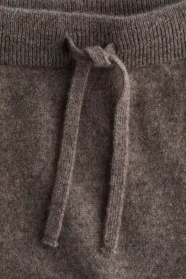 Pantalon en maille de cachemire - Marron — photo 2