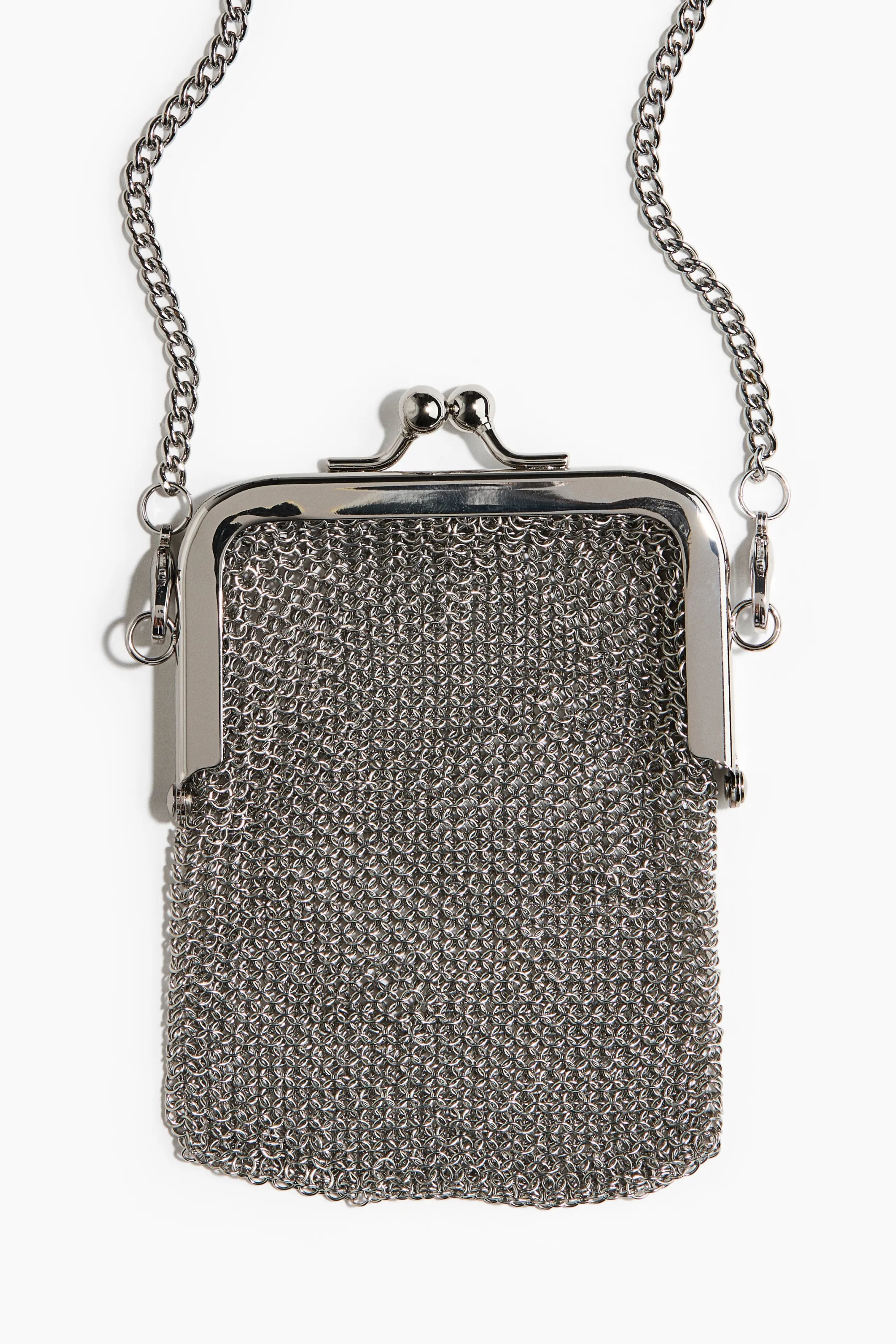 Sac crossbody en métal - Argenté