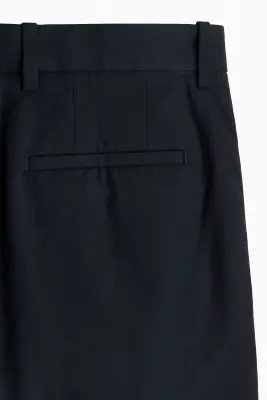 Pantalon chic Loose Fit - Bleu marine — photo 4