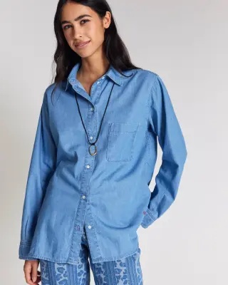 Chemise Anny bleu chambray — photo 1