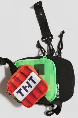 Sac crossbody avec motifs imprimés - Noir/Minecraft — photo 1