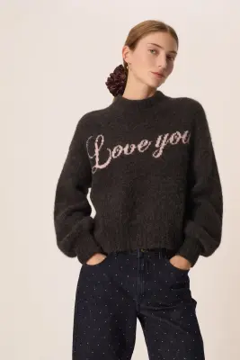 Pull Agathe Anthracite/Dragee — photo 3