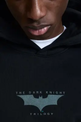 Hoodie Loose Fit - Noir/Batman — photo 2