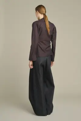 BLOUSE LANA FIGUE/MARRON — photo 3