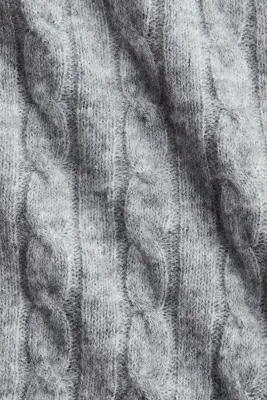 Pantalon en maille torsadée - Gris chiné — photo 3