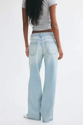 Wide High Waist Jeans - Bleu denim — photo 1