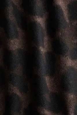 Jupe en maille jacquard - Marron foncé/imprimé léopard — photo 2
