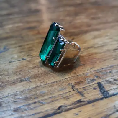 Anna ring with 2 big crystals — photo 5
