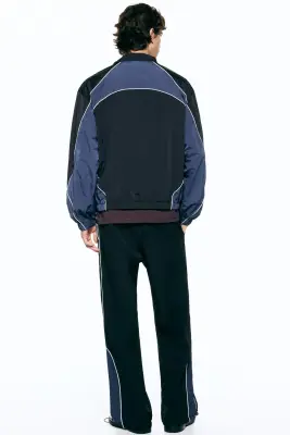 Veste de survêtement color block - Noir/color block — photo 4