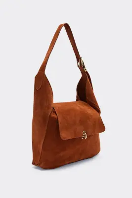 Sac Gala croûte de cuir brique — photo 2