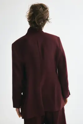 Blazer à fermeture droite - Bordeaux — photo 2