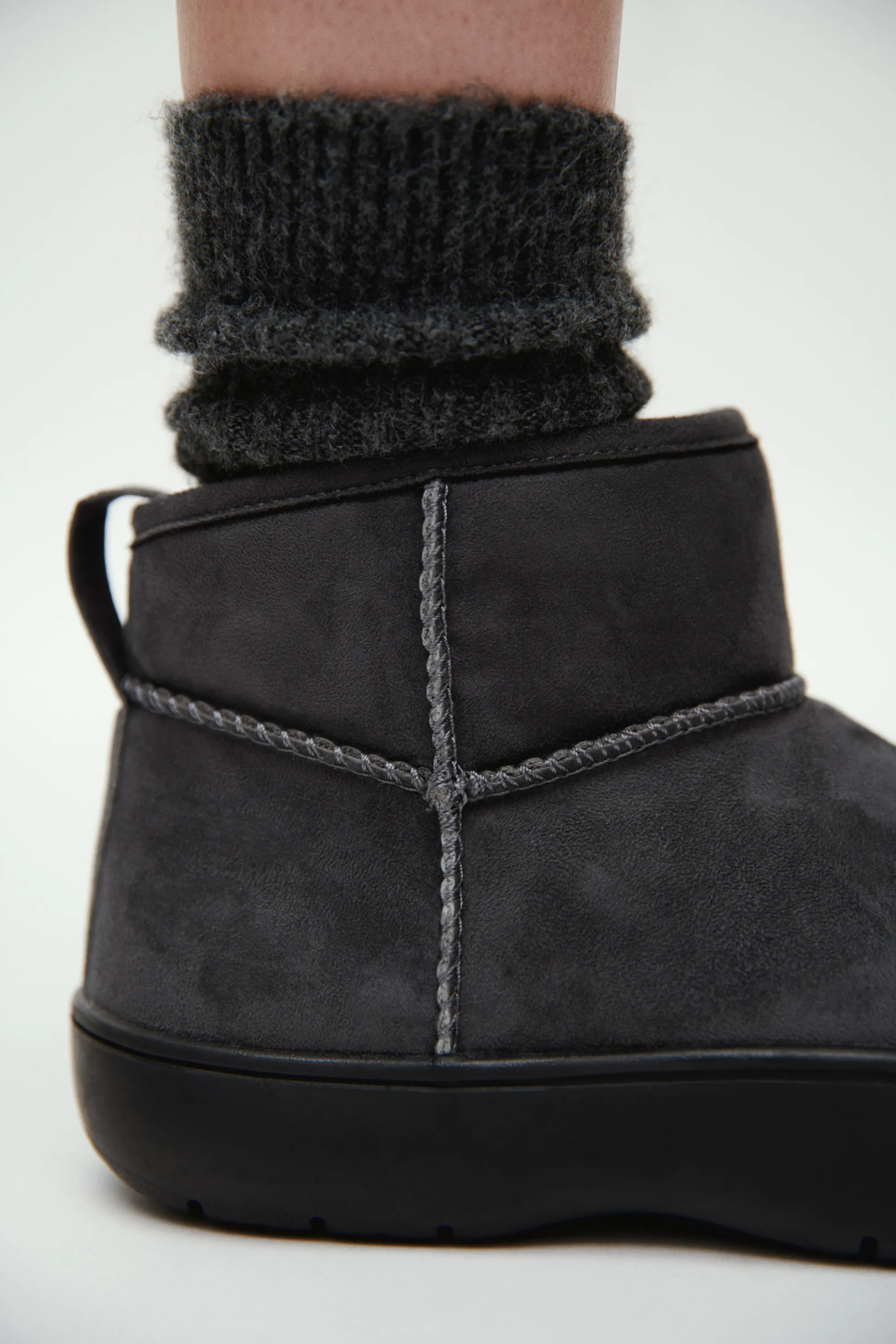 Bottines chaudement doublées - Gris foncé