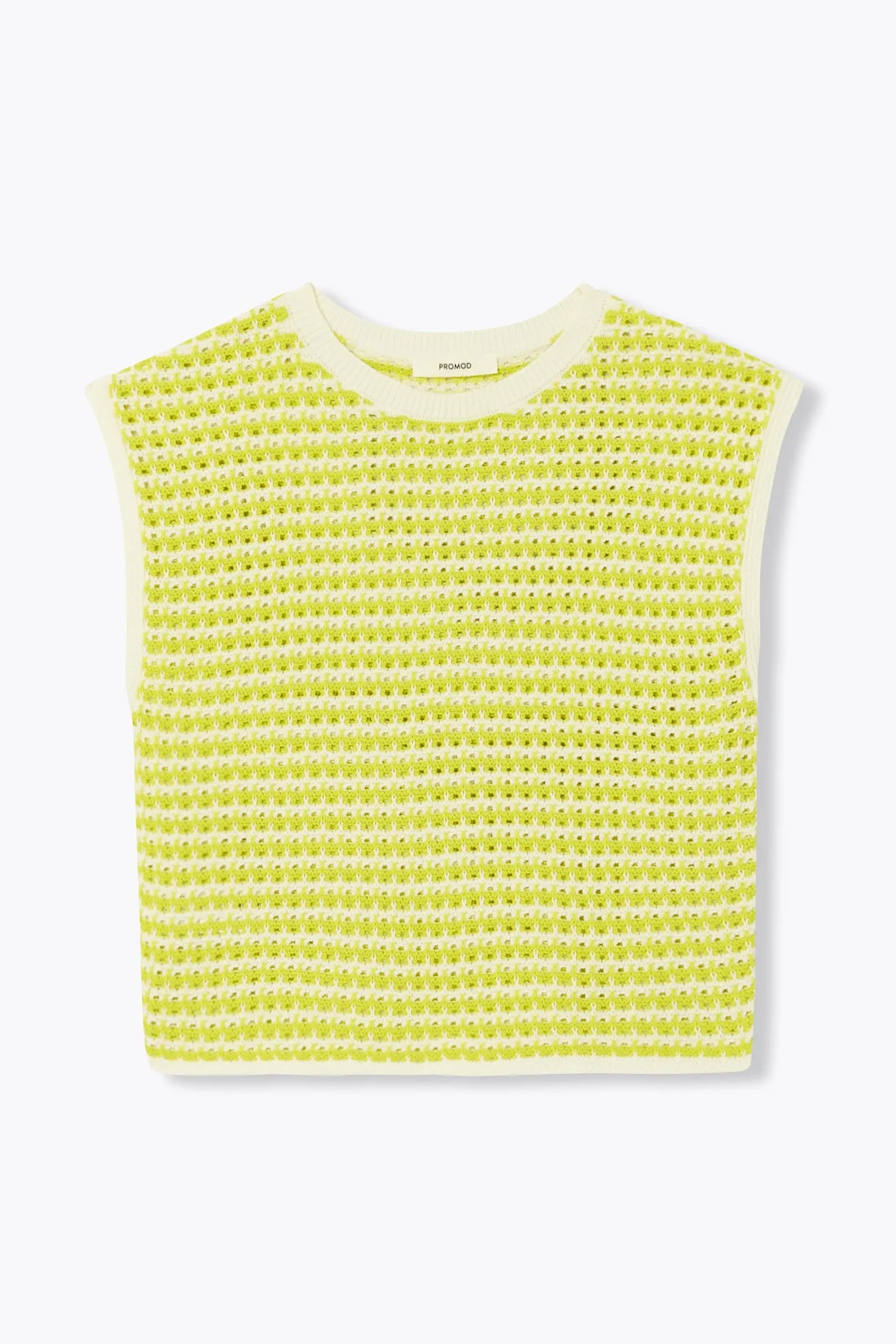 Pull en crochet bicolore Femme