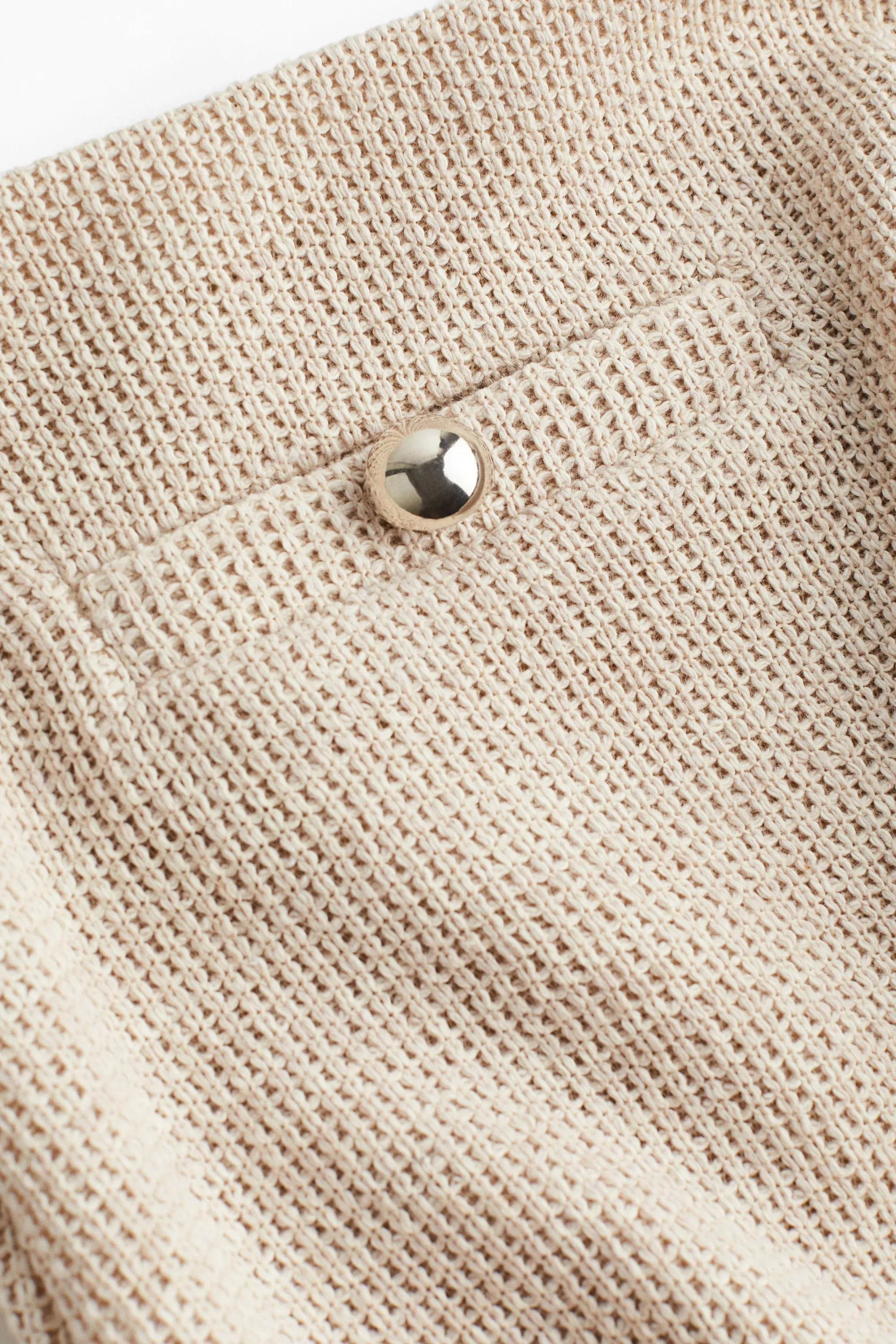Minijupe en maille texturée - Beige