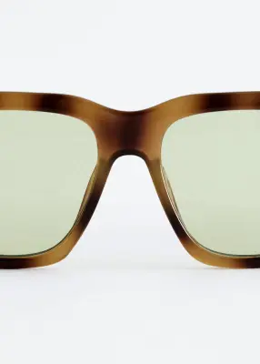 Lunettes de soleil oversize - Marron / Écaille de tortue — photo 1