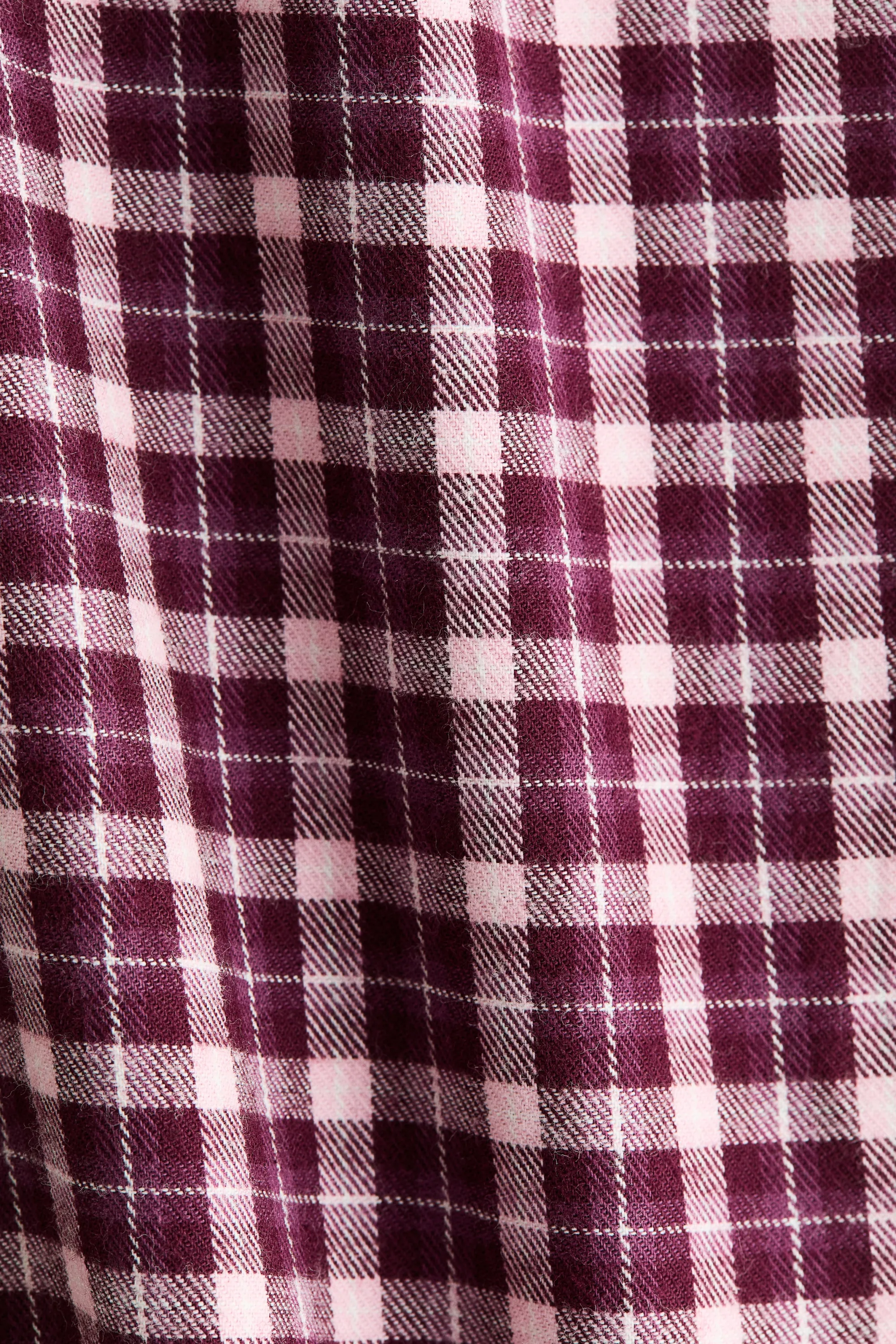 Pantalon de pyjama en flanelle de coton - Bordeaux/carreaux