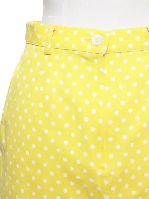 Jupe crayon taille haute jaune à pois blanc Taille 36 — photo 5