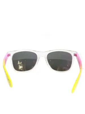 Lunettes de soleil verres miroir monture rose jaune NEUVES — photo 4