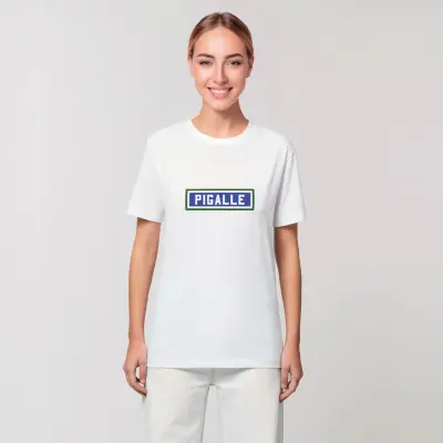 TEE SHIRT COTON BIO IMPRIMÉ - PIGALLE - BLANC — photo 3